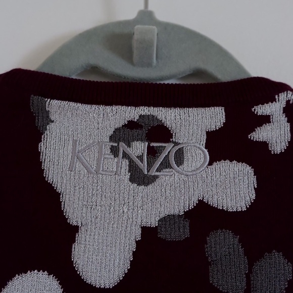 KENZO Peony Print Knit Mini Dress - Picture 6 of 9